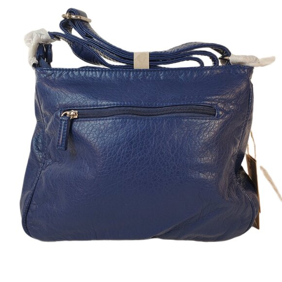 Ampere Creations Lorie Crossbody Navy Blue Vegan Leather Handbag w/ Dust Bag NWT - Picture 4 of 15